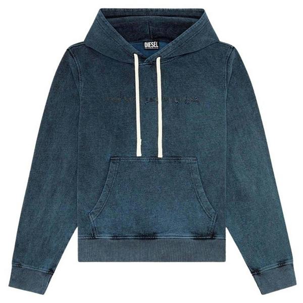 Diesel Mens Faded Hoodie - Dark Grey - 