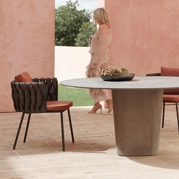 Vallee Rattan Dining Chair, Outdoor, Light Grey Cushions, For Clearance x 2-Weilai Concept-Weilai Concept