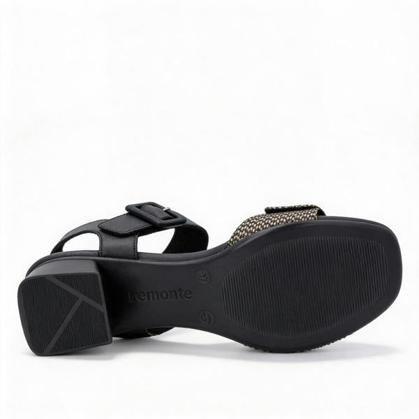Remonte D1K51 Ankle Strap Sandals   in  Black