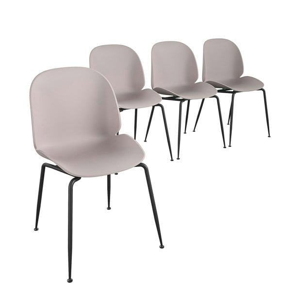 Dorel Home Aria Resin Chairs 4PK Light Pink