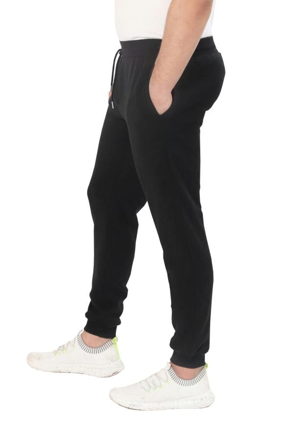 Smart Living Slim Leg Jogging Bottoms with Cuffed Hem and Pockets - Black