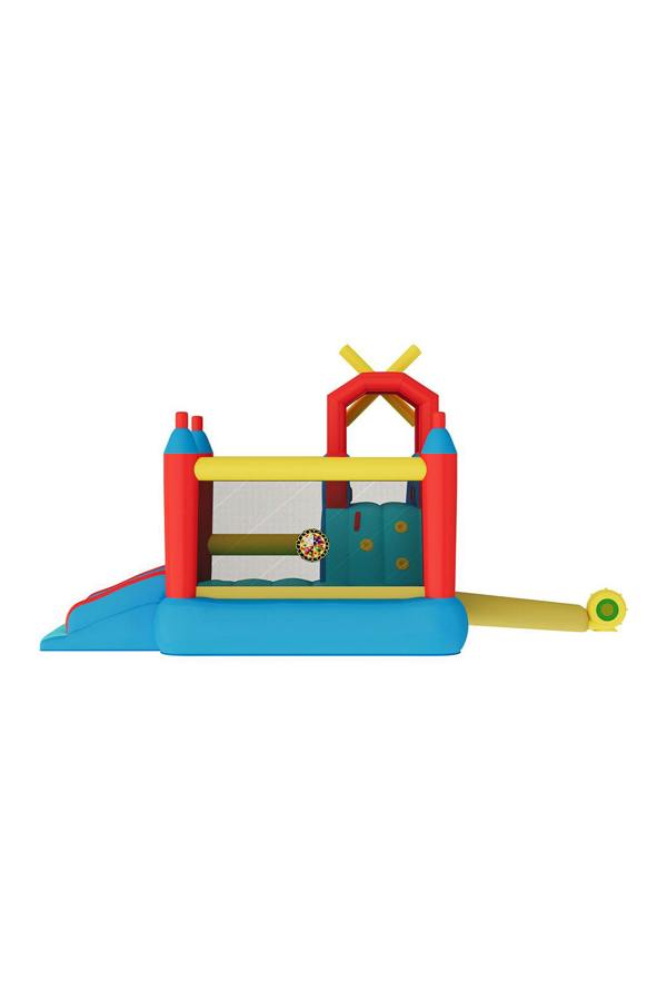 Living and Home Colorful Bouncy Castle with Dual Slides & Windmill Accent