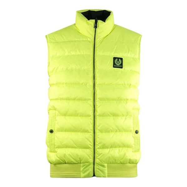 Belstaff Flash Circuit Reversible Down Filled Men's Gilet Jacket - Black / Neon Yellow