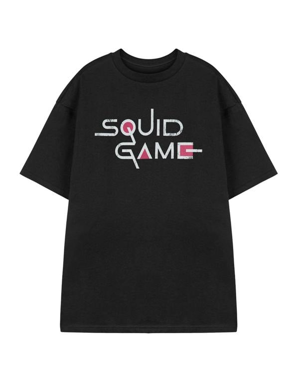 Squid Games Unisex Black Logo Short Sleeved T-Shirt