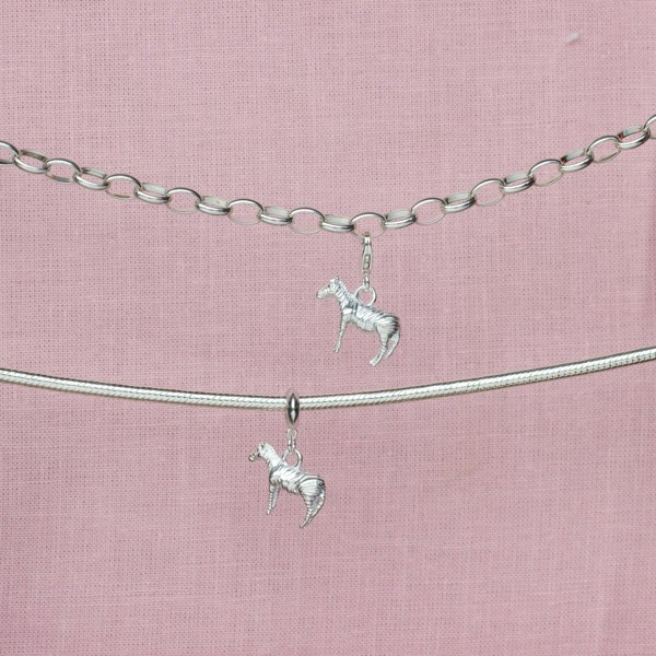 Sterling Silver Zebra Charm - MYLEE London