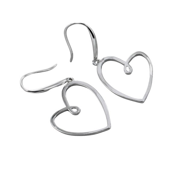 Looped Heart earrings in Sterling Silver - Reeves & Reeves