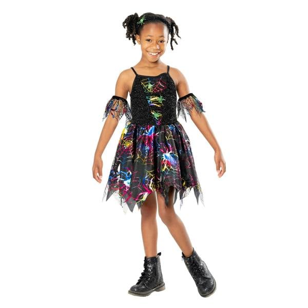 Bristol Novelty Girls Spider Costume - Multicoloured - 