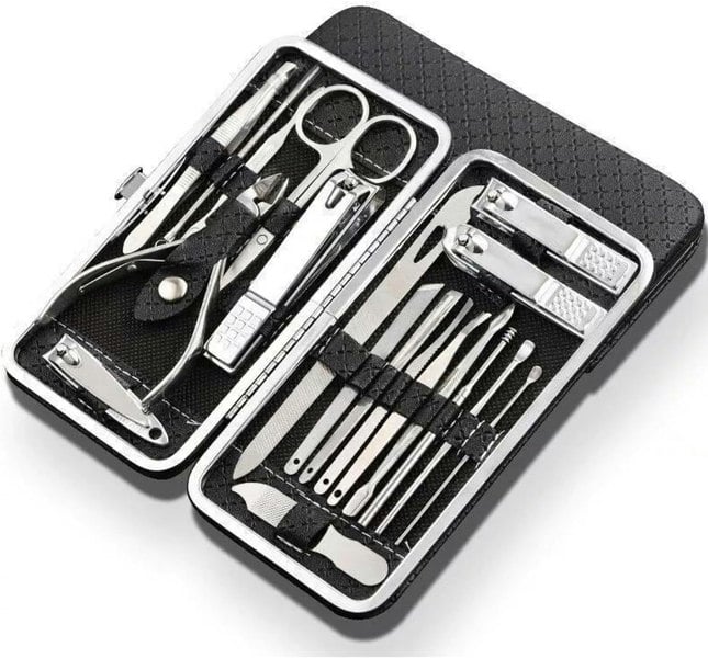 Dragodirect 19-Piece Stainless Steel Manicure and Pedicure Kit Professional Grooming