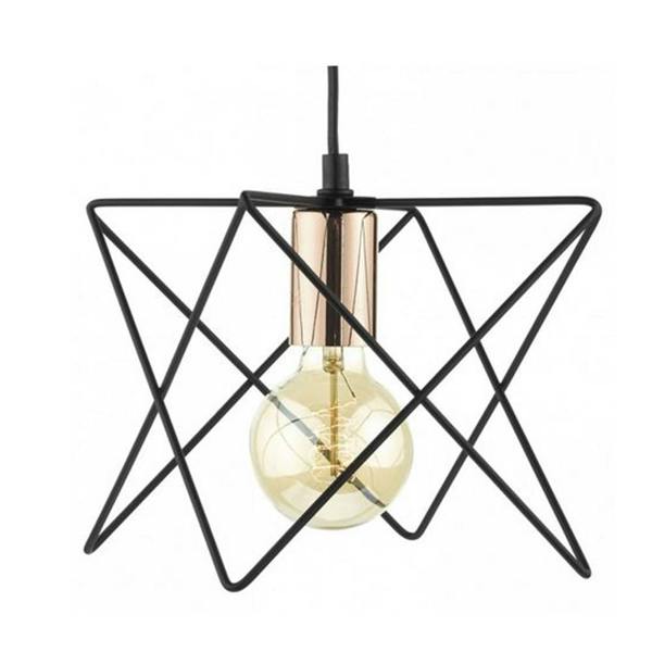 Pagazzi Lighting Olson 1-Light Black Ceiling Light