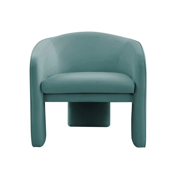 Furniture Edit Marla Sea Blue Velvet Accent Chair