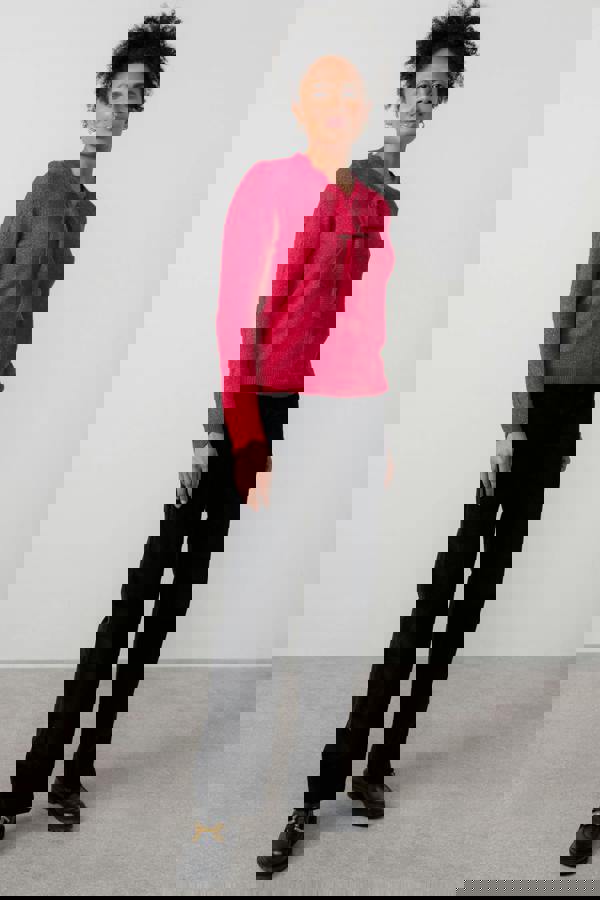 Lily & Me Strachan Stretch Cord Wide Leg Trouser Black