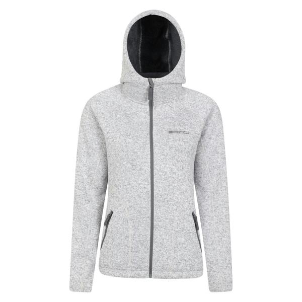 Mountain Warehouse Womens/Ladies Nevis Faux Fur Lined Full Zip Hoodie - Grey - 