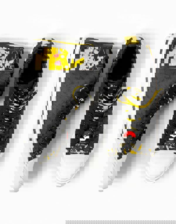 Pokemon Boys Black Pikachu Laced Trainers