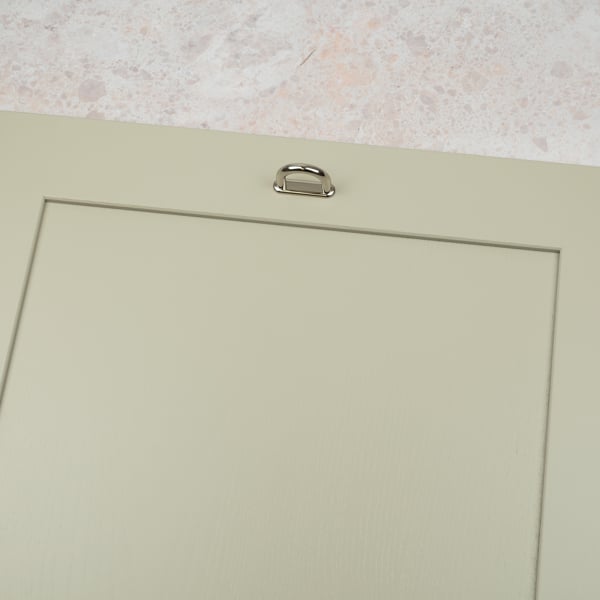 Handle & Home Bright Nickel  Loop Cabinet Handles with Backplate