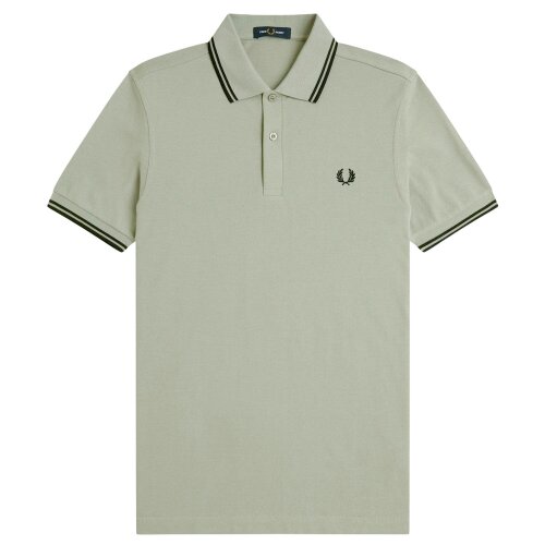 Fred Perry Twin Tipped Fred Perry Polo Shirt - Seagrass/Black