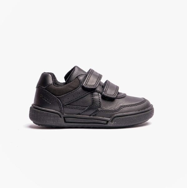 GEOX J POSEIDO BOY Kids Leather Sneakers Black