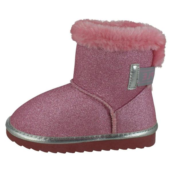 Pineapple Girls Pineapple Flat GGY Fleece Lined Comfy Glitter Boots H4R194