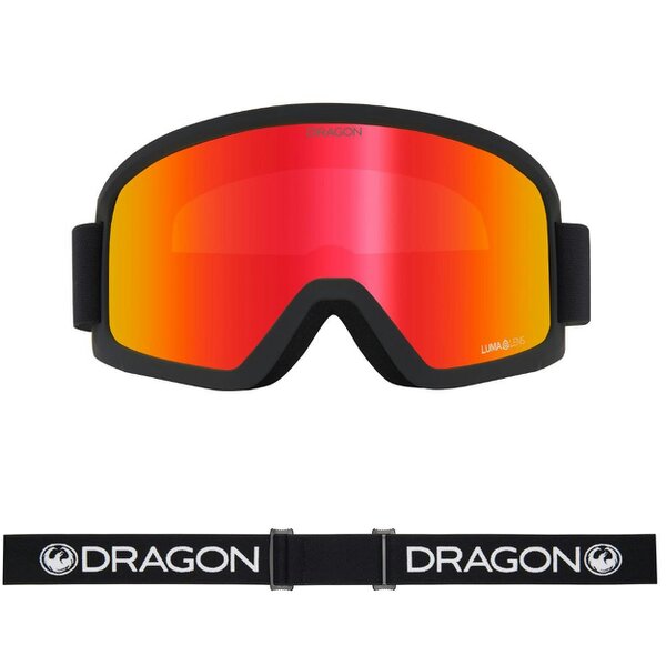 Dragon DX3 L OTG - Black with Lumalens Red Ionized Lens