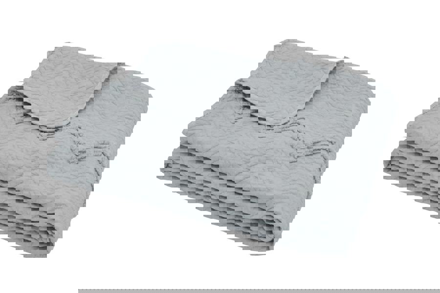 Smart Living Luxurious Zig-Zag Polyester Bedspread - Grey