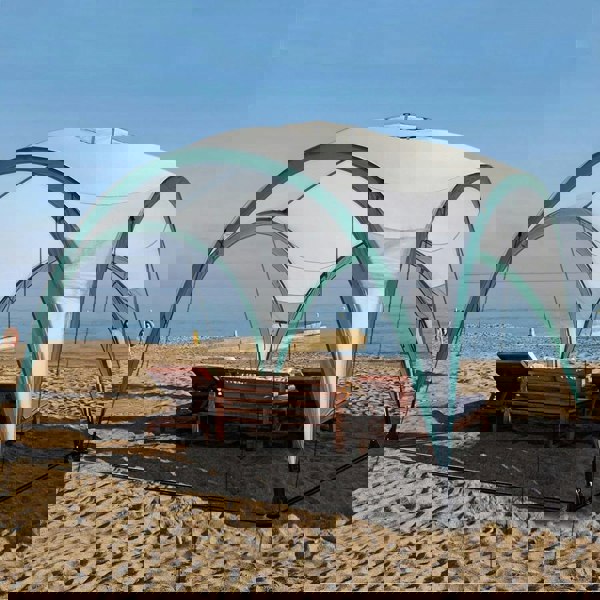 3X3m Grey and Green Outdoor Canopy Canopies & Gazebos Living and Home