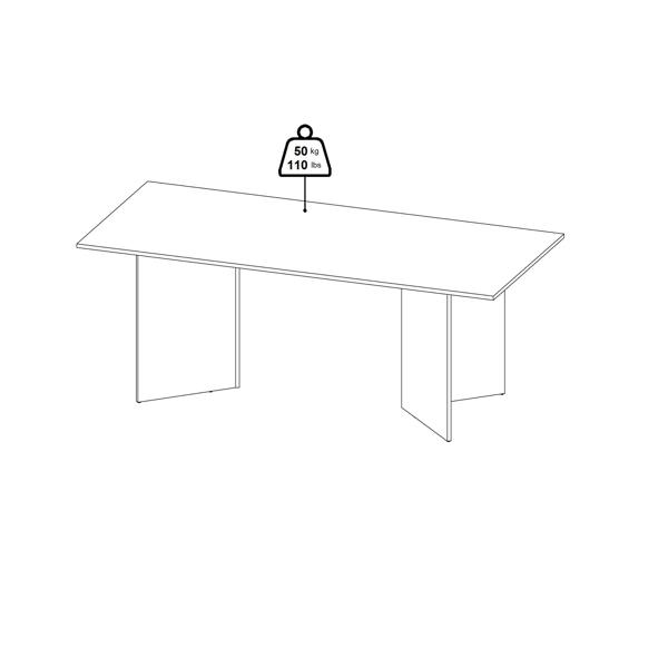 Furniture To Go Family Dining table 90x200cm in White
