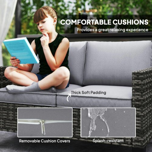 Wyld Haus Nolo Dark Grey 2 Seater Outdoor Sofa With Cushions