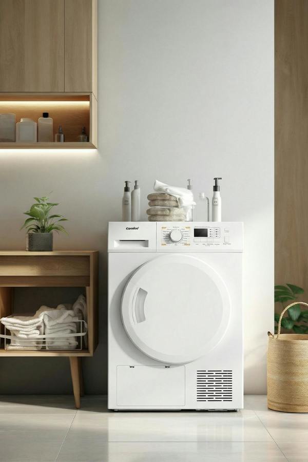 Living and Home 8kg Anti-Crease Heat Pump Tumble Dryer with 16 Settings, Bidirectional Rotating Drum - Anti-Tangle, 3 Drying Levels