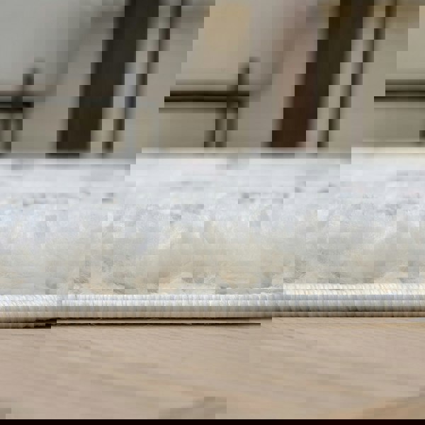 Moodi Shaggy Grey/Purple Rug, dots design, underfloor heating rug | THE RUGS