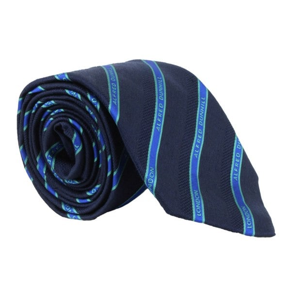 Dunhill selvedge repeat tie in a silk fabric