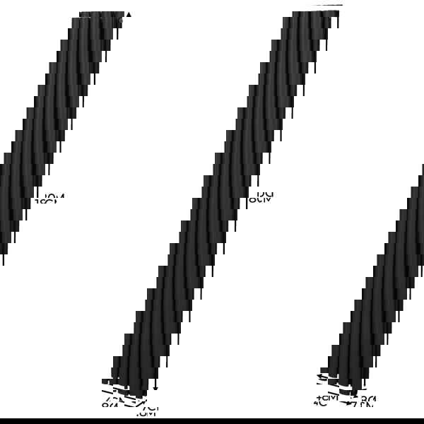 Monstershop Oval Column Radiator – 1800mm x 480mm – Black