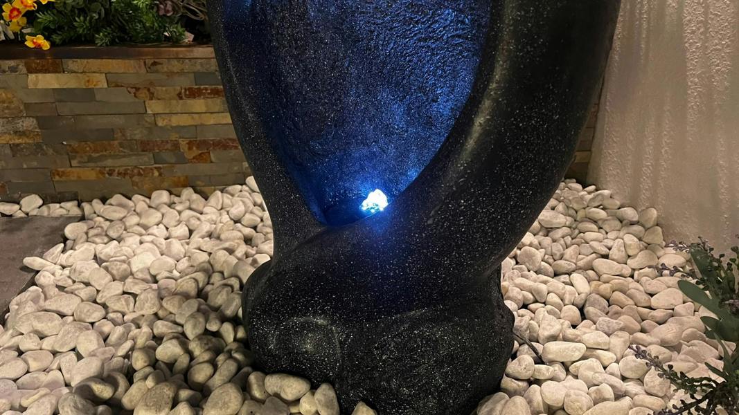 Tranquillity Water Features Heart Couple Contemporary Solar Water Feature