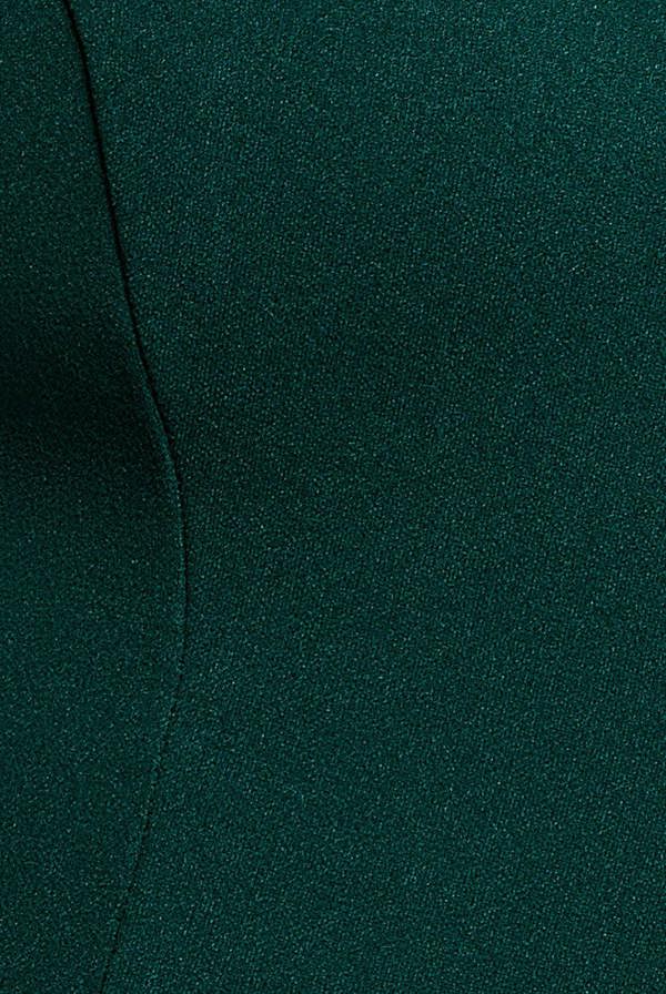 Capped Sleeve V Neck Pleated Fit & Flare Maxi Dress - Emerald Green DR5117