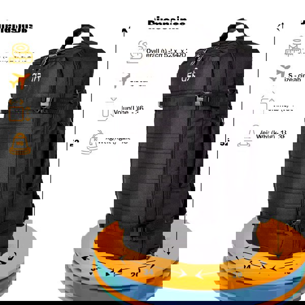 A2B Voyager 36L Cabin Backpack Multifunction Adventure Rucksack Travel Bag