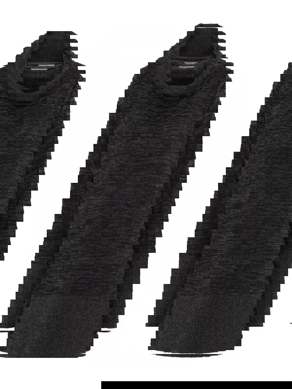 PennyPlain Rib Hem Cowl Tunic - Charcoal