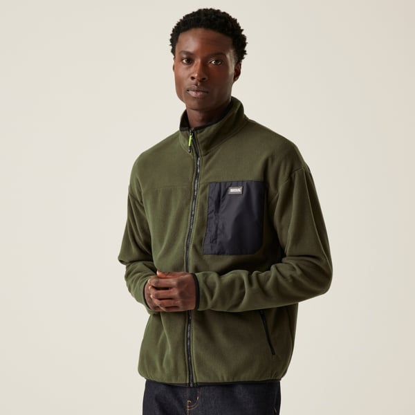 Regatta Mens Frankie Full Zip Fleece Jacket - Dark Khaki