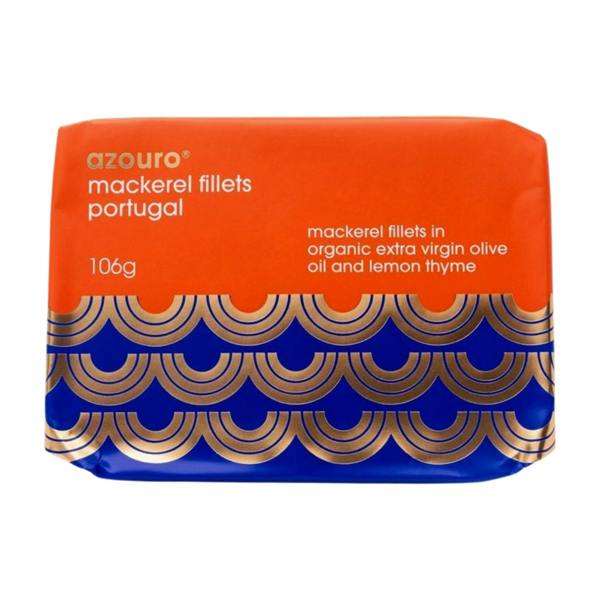 Azouro Mackerel Fillets in Organic EVOO & Lemon Thyme (106g)