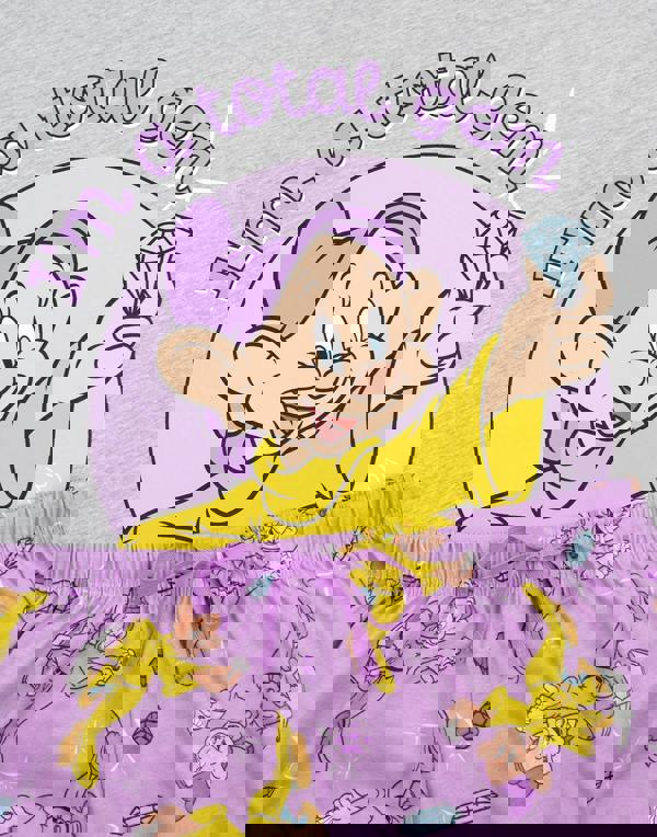 Disney Womens Grey Snow White Short Sleeve Long Leg Pyjama Set