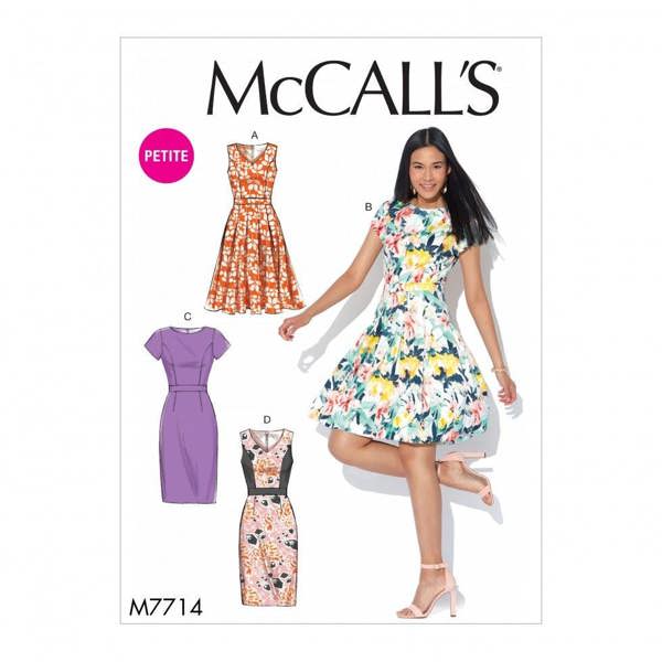 McCalls 7714 Paper Sewing Pattern – Women's Dress, Size 14-22, Easy