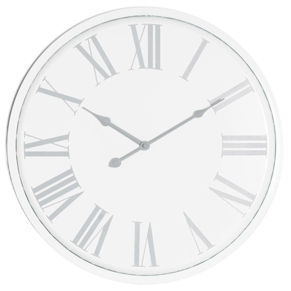 Hill Interiors Flemings Wall Clock - White