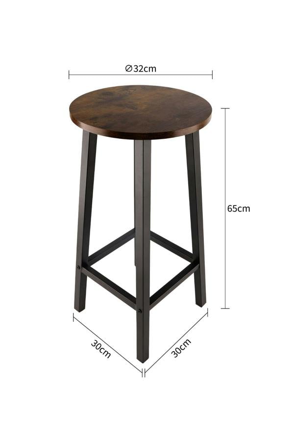 Groundlevel Set of 2 Wooden Bar Stools