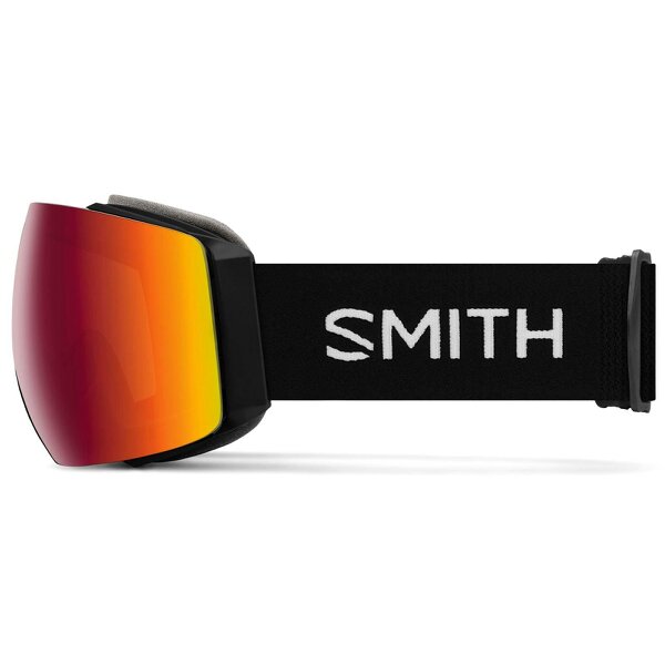 Smith Ski Goggles I/O Mag 0JX 6K Black ChromaPop Sun Red Mirror & CP Storm Yellow Flash