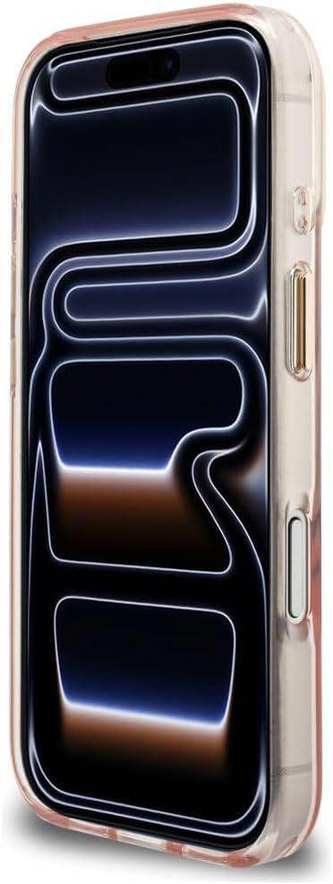 Guess IML Script Metal Logo Case with MagSafe for iPhone 17 Pro Max 6.9" Pink  - GUHMP17X5HTCSMSP