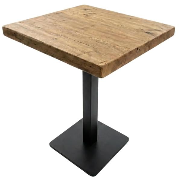 TRL Furniture Sleek & Slender Rustic Large Square Pedestal Table Top (Table Top Only)
