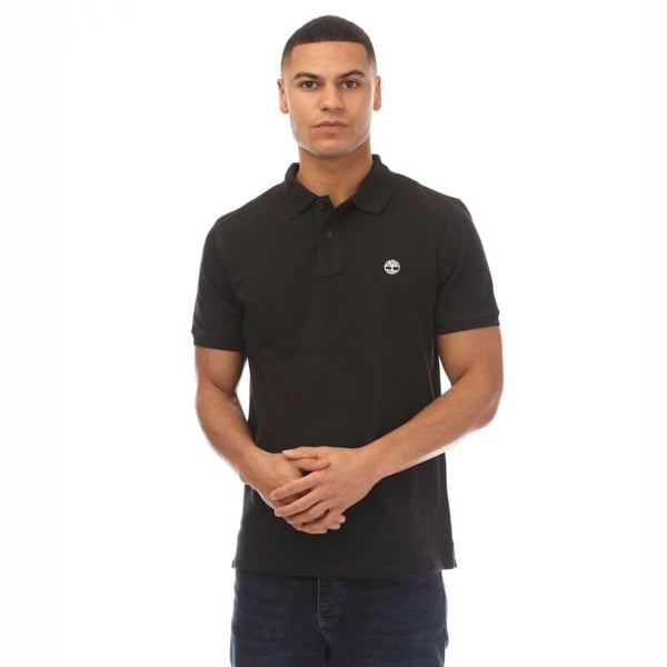 Timberland Mens Oyster River Logo Polo Shirt - Black