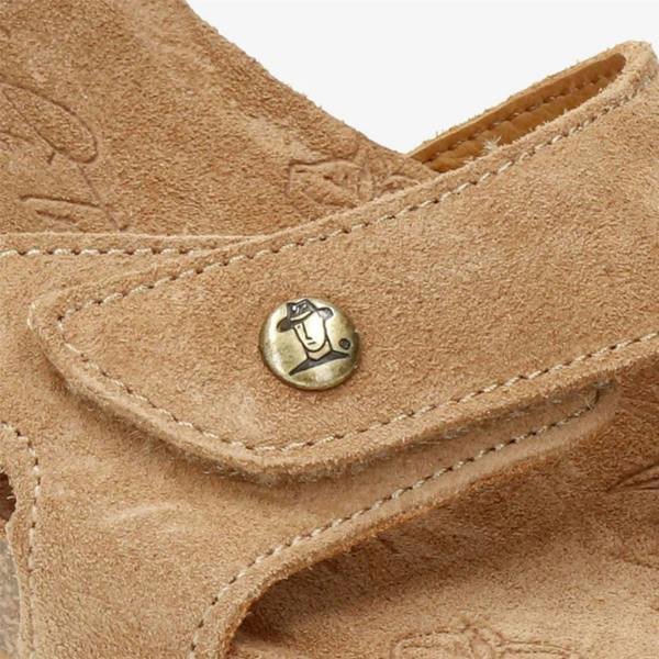 Panama Jack Women's Wedge Bark Brown Suede Leather Sandals - Julia B74