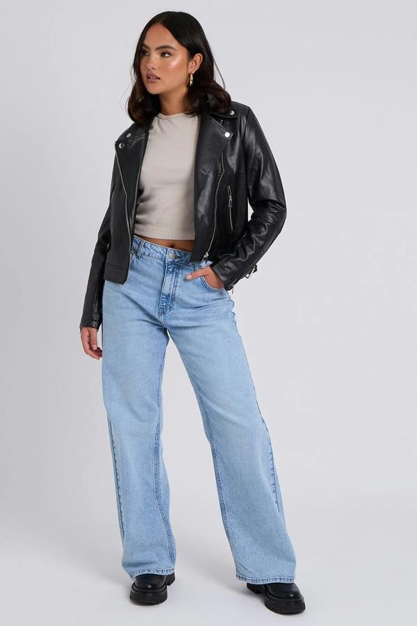 Urban Bliss Faux Leather Biker Jacket