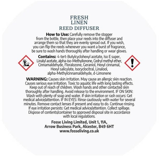 fresh linen reed diffuser refill 200ml clp