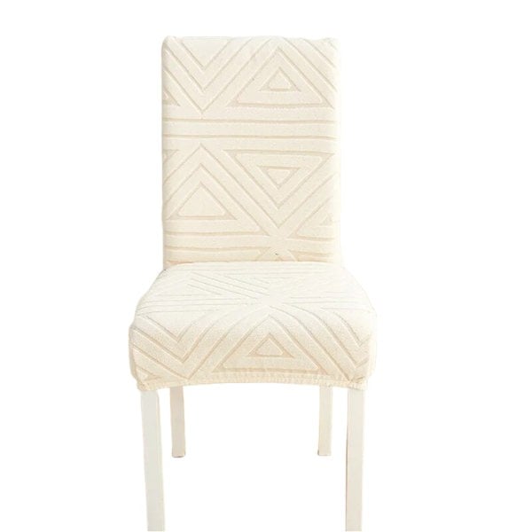Anyseat Chair Cover Beige Triangular Design with Elastic Material for Dining Room Kitchen Wedding Hotel Banquet Restaurant