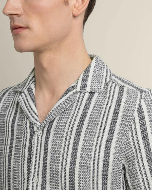 Larsson & Co Olsen - Waffle Stripe Short Sleeve Shirt