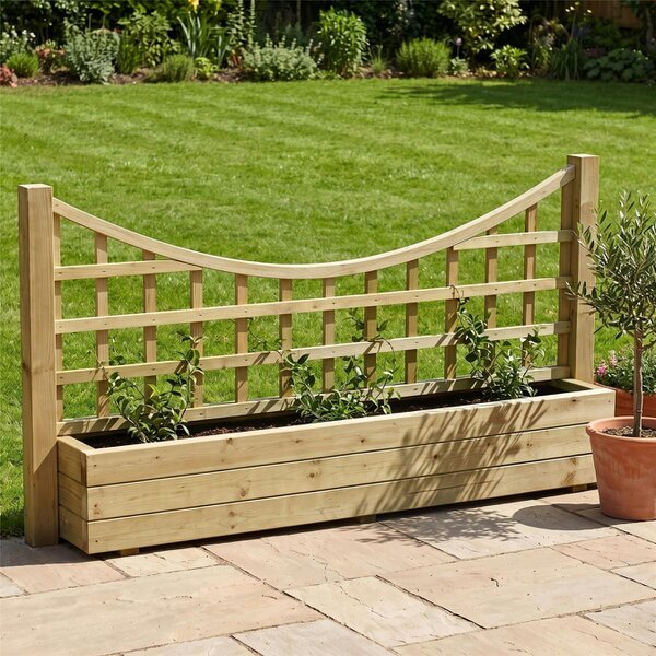 Premier Garden Supplies Standard Concave Top Fence Panel Topper Garden Trellis 6ft x 1-5ft Curved Privacy Lattice Panels for Fencing, Pergola, Patio - Wood - 3, 4 or 5 - 5 Pack Height: 2ft x Width: 6ft (182.8cm) x 5 Pack